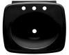 Kohler Bancroft K-2340-4-7 Black Black 24" Lavatory Basin with Centers for 4" Centers