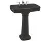 Kohler Bancroft K-2347-4-58 Thunder Grey Bancroft Pedestal Lavatory with Centers For 4" Centers