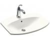 Kohler Cimarron K-2351-1-0 White Self-Rimming Lavatory with Single-Hole Faucet Drilling