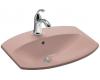 Kohler Cimarron K-2351-1-45 Wild Rose Self-Rimming Lavatory with Single-Hole Faucet Drilling