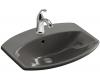 Kohler Cimarron K-2351-1-58 Thunder Grey Self-Rimming Lavatory with Single-Hole Faucet Drilling