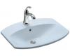 Kohler Cimarron K-2351-1-6 Skylight Self-Rimming Lavatory with Single-Hole Faucet Drilling