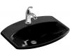 Kohler Cimarron K-2351-1-7 Black Black Self-Rimming Lavatory with Single-Hole Faucet Drilling