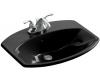 Kohler Cimarron K-2351-4-7 Black Black Self-Rimming Lavatory with 4" Centers