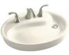 Kohler Yin Yang K-2354-4-S1 Biscuit Satin Wading Pool Lavatory with 4" Centers and Overflow