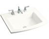 Kohler Archer K-2356-1-0 White Self-Rimming Lavatory with Single-Hole Faucet Drilling
