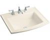 Kohler Archer K-2356-1-47 Almond Self-Rimming Lavatory with Single-Hole Faucet Drilling