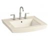 Kohler Archer K-2358-4-47 Almond Pedestal Lavatory Basin with 4" Centers