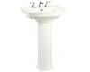 Kohler Archer K-2359-1-0 White Pedestal Lavatory with Single-Hole Faucet Drilling