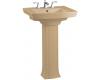 Kohler Archer K-2359-1-33 Mexican Sand Pedestal Lavatory with Single-Hole Faucet Drilling