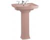 Kohler Archer K-2359-1-45 Wild Rose Pedestal Lavatory with Single-Hole Faucet Drilling