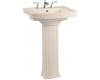 Kohler Archer K-2359-4-55 Innocent Blush Pedestal Lavatory with 4" Centers