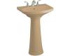 Kohler Cimarron K-2362-1-33 Mexican Sand Pedestal Lavatory with Single-Hole Faucet Drilling