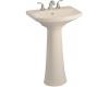 Kohler Cimarron K-2362-1-55 Innocent Blush Pedestal Lavatory with Single-Hole Faucet Drilling