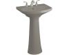 Kohler Cimarron K-2362-1-K4 Cashmere Pedestal Lavatory with Single-Hole Faucet Drilling