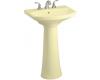 Kohler Cimarron K-2362-4-Y2 Sunlight Pedestal Lavatory with 4" Centers