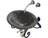 Kohler Vessels K-2804-P5-58 Thunder Grey Iron Bell Vessels Above-Counter or Wall-Mount Lavatory with Glazed Underside