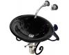 Kohler Vessels K-2804-P5-7 Black Black Iron Bell Vessels Above-Counter or Wall-Mount Lavatory with Glazed Underside