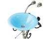 Kohler Vessels K-2804-P5-KC Vapour Blue Iron Bell Vessels Above-Counter or Wall-Mount Lavatory with Glazed Underside