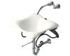 Kohler Dolce Vita K-2815-P5-0 White Vessels Lavatory with Black Iron Underside