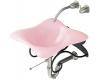 Kohler Dolce Vita K-2815-P5-KF Vapour Pink Vessels Lavatory with Black Iron Underside