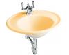 Kohler Iron Works K-2822-1A-KE Vapour Orange Lavatory with Almond Exterior and Single-Hole Faucet Drilling