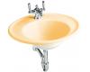 Kohler Iron Works K-2822-1B-KE Vapour Orange Lavatory with Biscuit Exterior and Single-Hole Faucet Drilling