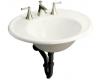 Kohler Iron Works K-2822-1S-0 White Lavatory with Sandbar Exterior and Single-Hole Faucet Drilling