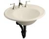 Kohler Iron Works K-2822-1S-47 Almond Lavatory with Sandbar Exterior and Single-Hole Faucet Drilling