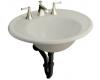 Kohler Iron Works K-2822-1S-95 Ice Grey Lavatory with Sandbar Exterior and Single-Hole Faucet Drilling