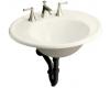 Kohler Iron Works K-2822-1S-96 Biscuit Lavatory with Sandbar Exterior and Single-Hole Faucet Drilling