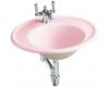 Kohler Iron Works K-2822-1S-KF Vapour Pink Lavatory with Sandbar Exterior and Single-Hole Faucet Drilling