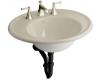 Kohler Iron Works K-2822-1W-G9 Sandbar Lavatory with White Exterior and Single-Hole Faucet Drilling