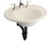 Kohler Iron Works K-2822-4W-47 Almond Lavatory with White Exterior and 4" Centers