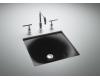 Kohler Iron/Tones K-2827-7 Black Black Cast Iron 16-3/8" X 15-5/8" Undercounter/Self-Rimming Lavatory