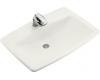 Kohler Man's Lav K-2885-1-0 White Self-Rimming Lavatory with Single-Hole Faucet Drilling