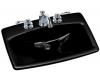 Kohler Mans Lav K-2885-8-7 Black Black Self-Rimming Lavatory with 8" Centers