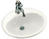 Kohler Farmington K-2905-1-0 White Self-Rimming Lavatory with Single-Hole Faucet Drilling