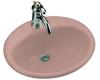 Kohler Farmington K-2905-1-45 Wild Rose Self-Rimming Lavatory with Single-Hole Faucet Drilling