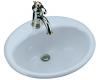 Kohler Farmington K-2905-1L-6 Skylight Self-Rimming Lavatory with Single-Hole Faucet Drilling and Soap Dispenser Drilling on Left