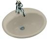 Kohler Farmington K-2905-1L-G9 Sandbar Self-Rimming Lavatory with Single-Hole Faucet Drilling and Soap Dispenser Drilling on Left