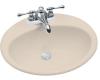 Kohler Farmington K-2905-4L-55 Innocent Blush Self-Rimming Lavatory with 4" Centers and Soap Dispenser Drilling on Left
