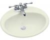 Kohler Farmington K-2905-4L-NG Tea Green Self-Rimming Lavatory with 4" Centers and Soap Dispenser Drilling on Left