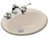 Kohler Farmington K-2905-8L-55 Innocent Blush Self-Rimming Lavatory with 8" Centers and Soap Dispenser Drilling on Left