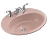 Kohler Thoreau K-2907-1-45 Wild Rose Self-Rimming Lavatory with Single-Hole Faucet Drilling