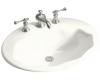 Kohler Larkspur K-2908-1-0 White Self-Rimming Lavatory with Single-Hole Faucet Drilling