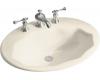 Kohler Larkspur K-2908-1-47 Almond Self-Rimming Lavatory with Single-Hole Faucet Drilling