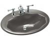 Kohler Larkspur K-2908-1-58 Thunder Grey Self-Rimming Lavatory with Single-Hole Faucet Drilling