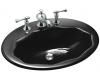 Kohler Larkspur K-2908-1-7 Black Black Self-Rimming Lavatory with Single-Hole Faucet Drilling