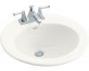 Kohler Radiant K-2917-1-0 White Self-Rimming Lavatory with Single-Hole Faucet Drilling